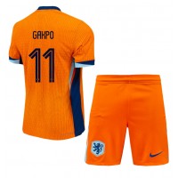 Niederlande Cody Gakpo #11 Fußballbekleidung Heimtrikot Kinder EM 2024 Kurzarm (+ kurze hosen)